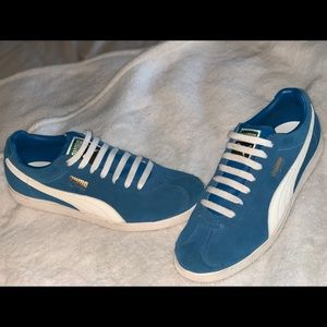 Vintage Puma Flipper Teal/turquoise suede sneakers